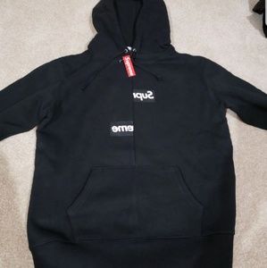 NWT Supreme x Comme de Garcon Hoodie Black/Small